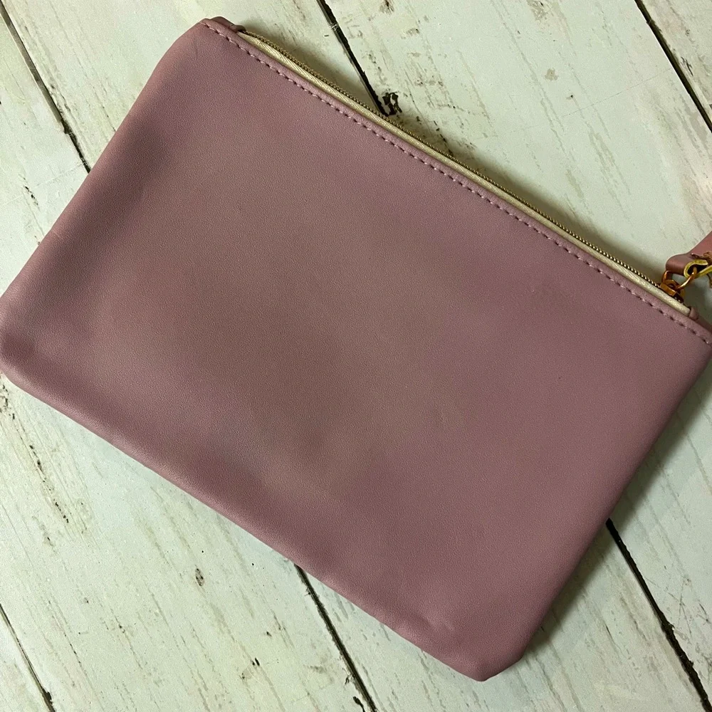 Ipsy Coordinating Cosmetic Bag Bundle, Set of 2, Rose Gold Butterfly Inspiration